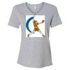 Women's Relaxed Heather CVC V-Neck Tee Thumbnail
