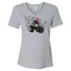 Women's Relaxed Heather CVC V-Neck Tee Thumbnail