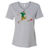 Women's Relaxed Heather CVC V-Neck Tee Thumbnail