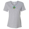 Women's Relaxed Heather CVC V-Neck Tee Thumbnail