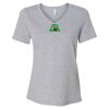 Women's Relaxed Heather CVC V-Neck Tee Thumbnail