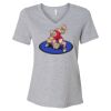 Women's Relaxed Heather CVC V-Neck Tee Thumbnail