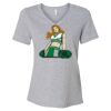 Women's Relaxed Heather CVC V-Neck Tee Thumbnail