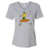 Women's Relaxed Heather CVC V-Neck Tee Thumbnail