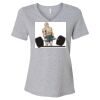Women's Relaxed Heather CVC V-Neck Tee Thumbnail