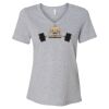 Women's Relaxed Heather CVC V-Neck Tee Thumbnail