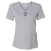 Women's Relaxed Heather CVC V-Neck Tee Thumbnail