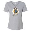 Women's Relaxed Heather CVC V-Neck Tee Thumbnail