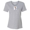 Women's Relaxed Heather CVC V-Neck Tee Thumbnail