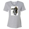 Women's Relaxed Heather CVC V-Neck Tee Thumbnail