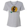 Women's Relaxed Heather CVC V-Neck Tee Thumbnail