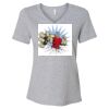 Women's Relaxed Heather CVC V-Neck Tee Thumbnail
