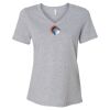 Women's Relaxed Heather CVC V-Neck Tee Thumbnail