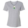 Women's Relaxed Heather CVC V-Neck Tee Thumbnail