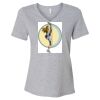 Women's Relaxed Heather CVC V-Neck Tee Thumbnail