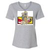 Women's Relaxed Heather CVC V-Neck Tee Thumbnail