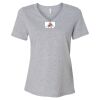 Women's Relaxed Heather CVC V-Neck Tee Thumbnail