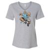 Women's Relaxed Heather CVC V-Neck Tee Thumbnail