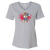 Women's Relaxed Heather CVC V-Neck Tee Thumbnail