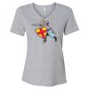 Women's Relaxed Heather CVC V-Neck Tee Thumbnail