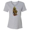 Women's Relaxed Heather CVC V-Neck Tee Thumbnail