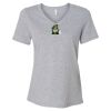 Women's Relaxed Heather CVC V-Neck Tee Thumbnail