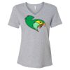 Women's Relaxed Heather CVC V-Neck Tee Thumbnail