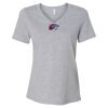 Women's Relaxed Heather CVC V-Neck Tee Thumbnail