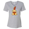 Women's Relaxed Heather CVC V-Neck Tee Thumbnail