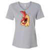 Women's Relaxed Heather CVC V-Neck Tee Thumbnail