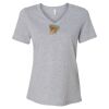 Women's Relaxed Heather CVC V-Neck Tee Thumbnail