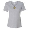 Women's Relaxed Heather CVC V-Neck Tee Thumbnail