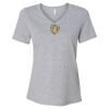 Women's Relaxed Heather CVC V-Neck Tee Thumbnail