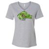 Women's Relaxed Heather CVC V-Neck Tee Thumbnail
