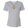Women's Relaxed Heather CVC V-Neck Tee Thumbnail