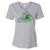 Women's Relaxed Heather CVC V-Neck Tee Thumbnail