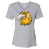 Women's Relaxed Heather CVC V-Neck Tee Thumbnail