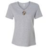 Women's Relaxed Heather CVC V-Neck Tee Thumbnail