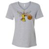 Women's Relaxed Heather CVC V-Neck Tee Thumbnail