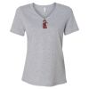 Women's Relaxed Heather CVC V-Neck Tee Thumbnail