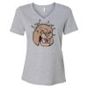 Women's Relaxed Heather CVC V-Neck Tee Thumbnail