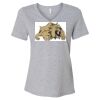 Women's Relaxed Heather CVC V-Neck Tee Thumbnail