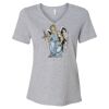 Women's Relaxed Heather CVC V-Neck Tee Thumbnail