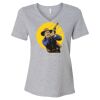 Women's Relaxed Heather CVC V-Neck Tee Thumbnail