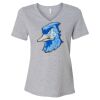 Women's Relaxed Heather CVC V-Neck Tee Thumbnail