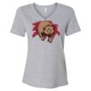 Women's Relaxed Heather CVC V-Neck Tee Thumbnail