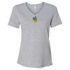 Women's Relaxed Heather CVC V-Neck Tee Thumbnail