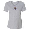 Women's Relaxed Heather CVC V-Neck Tee Thumbnail