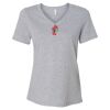 Women's Relaxed Heather CVC V-Neck Tee Thumbnail