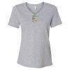 Women's Relaxed Heather CVC V-Neck Tee Thumbnail